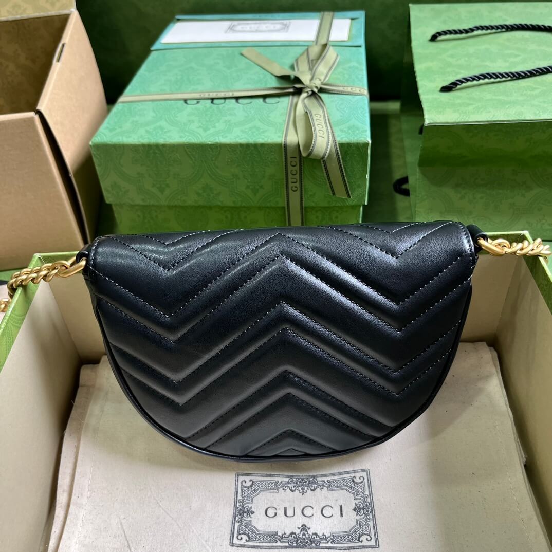 Gucci Mini GG Marmont Leather Shoulder Bag