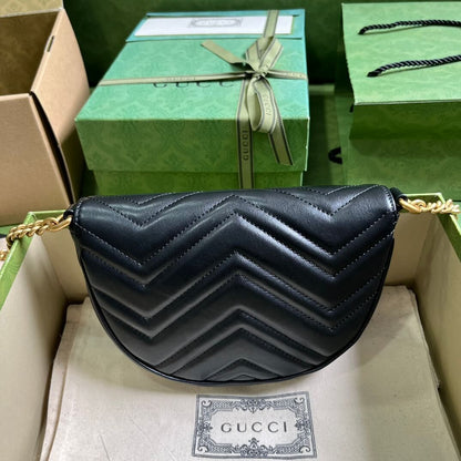 Gucci Mini GG Marmont Leather Shoulder Bag