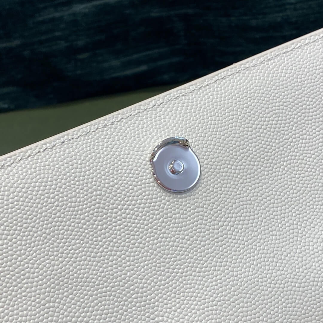 YSL Kate White Bag Silver Hardware