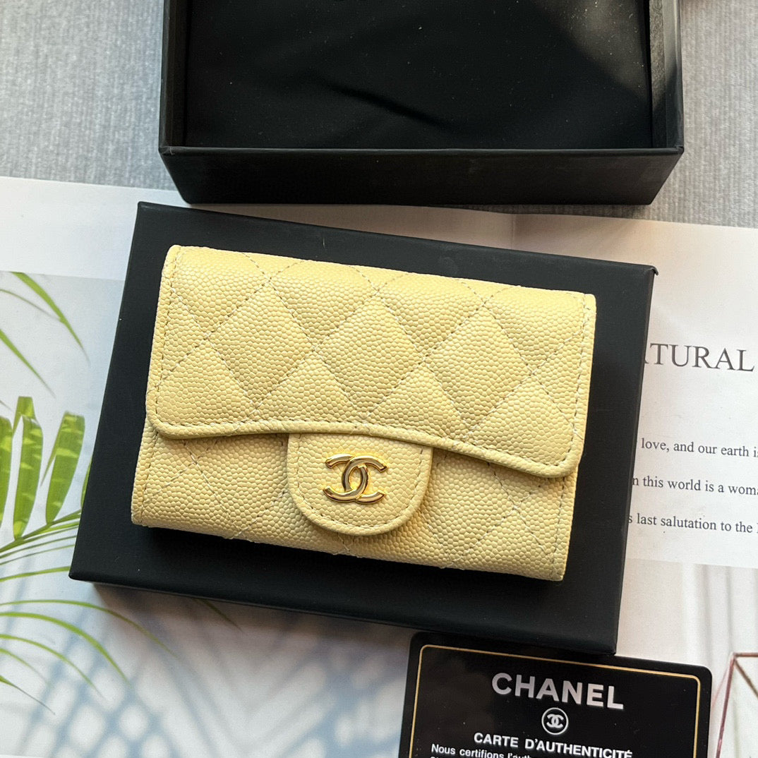 CHANEL Caviar Card Holder Wallet