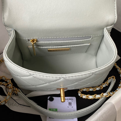 Chanel Matelasse 2 Way Top Handle Chain Bag