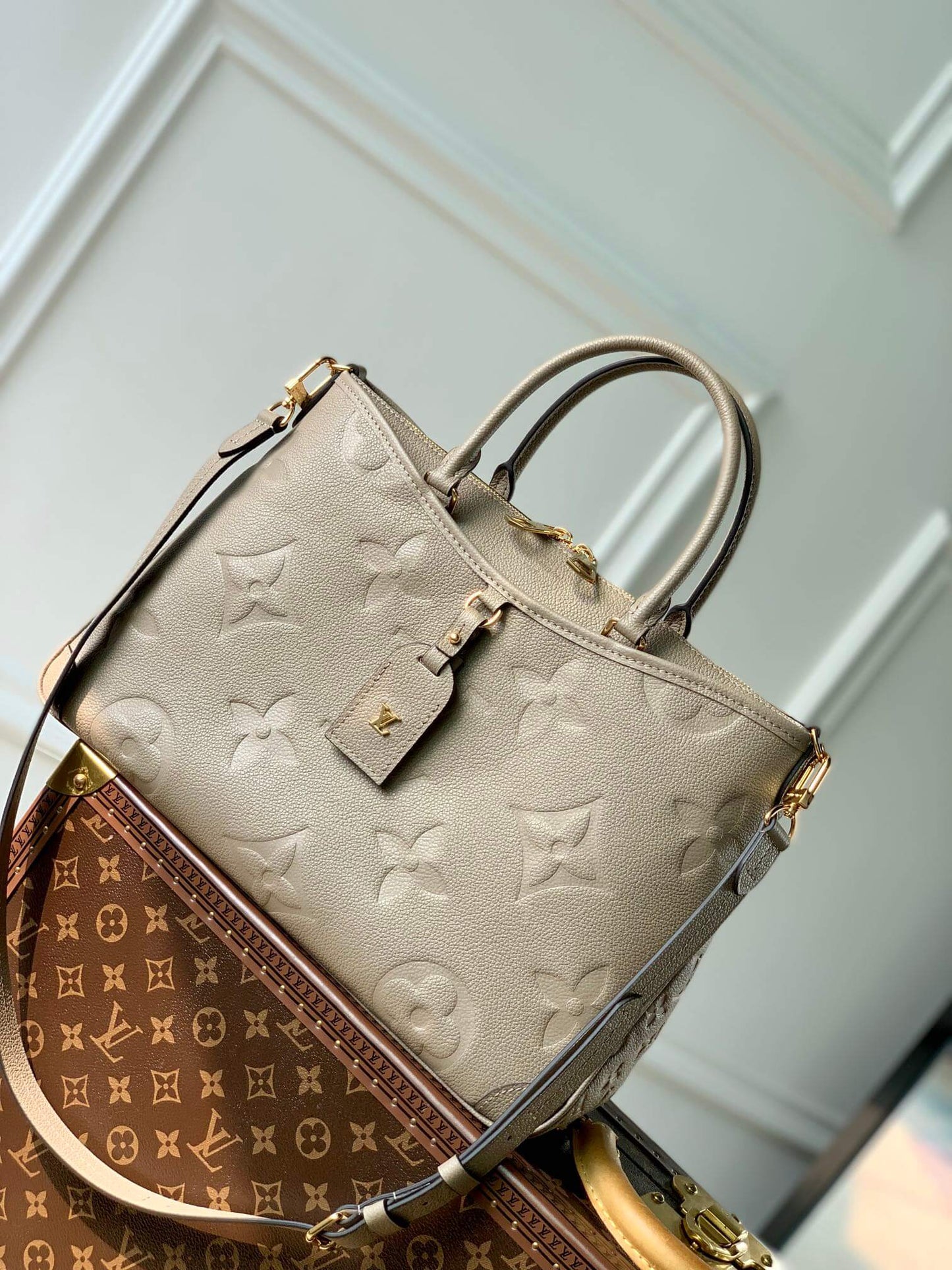 LV Trianon Bag In Monogram Empreinte Leather