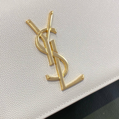 YSL Kate White Bag Gold Hardware