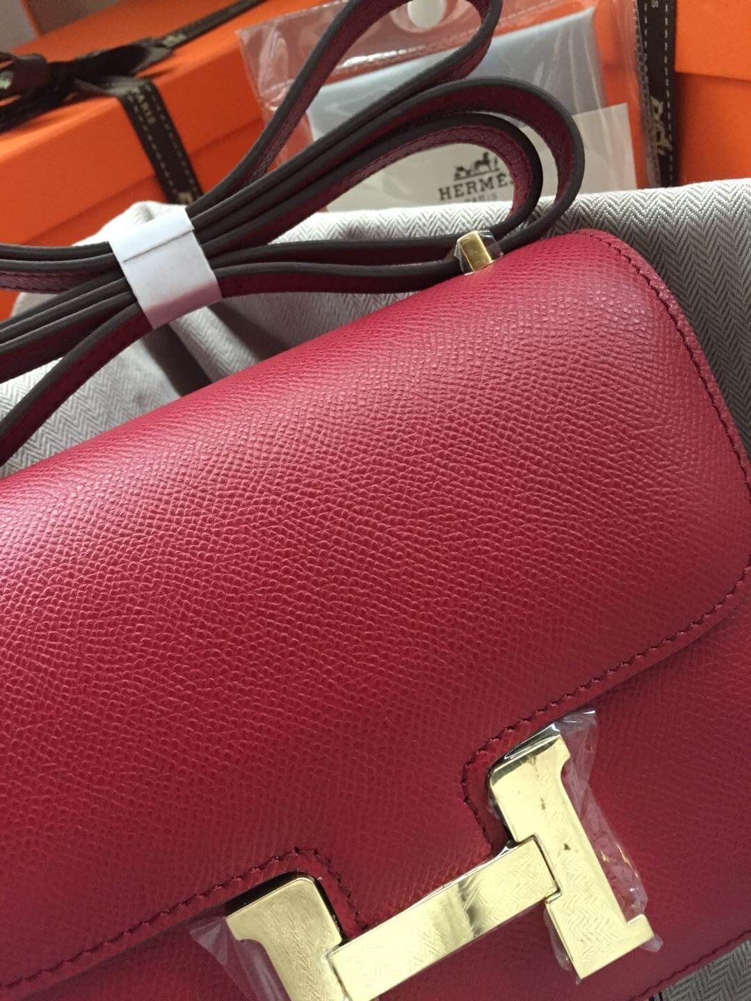 Hermes Constance Brownish Crimson Bag