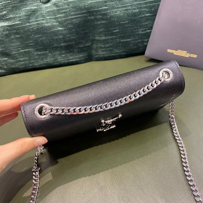 YSL Kate Black Bag Silver Hardware
