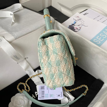 Chanel Matelasse 2 Way Top Handle Chain Bag
