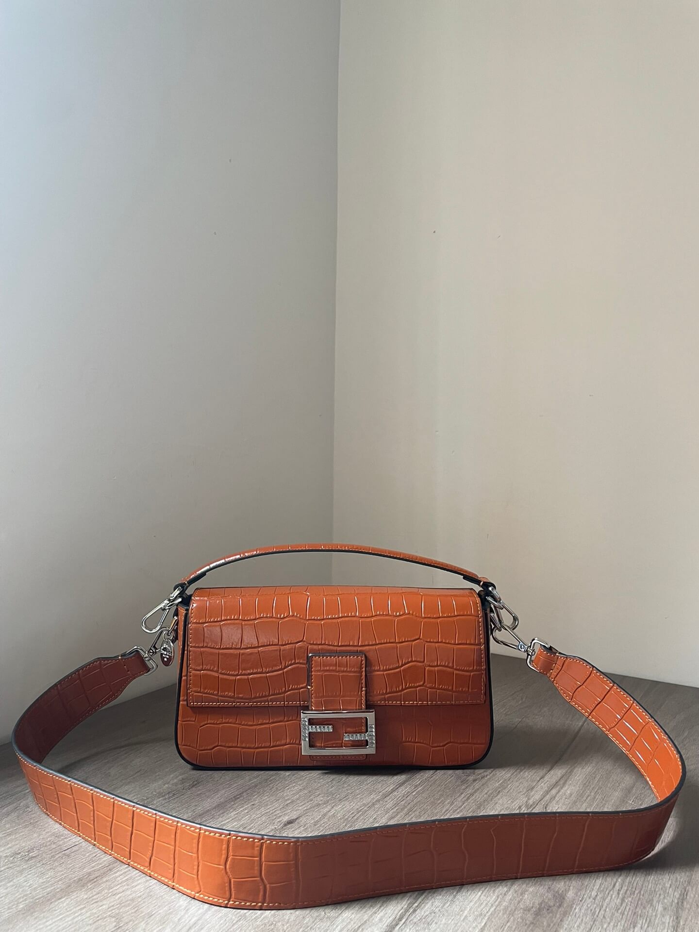 Fendi Baguette Continental Neon Bag