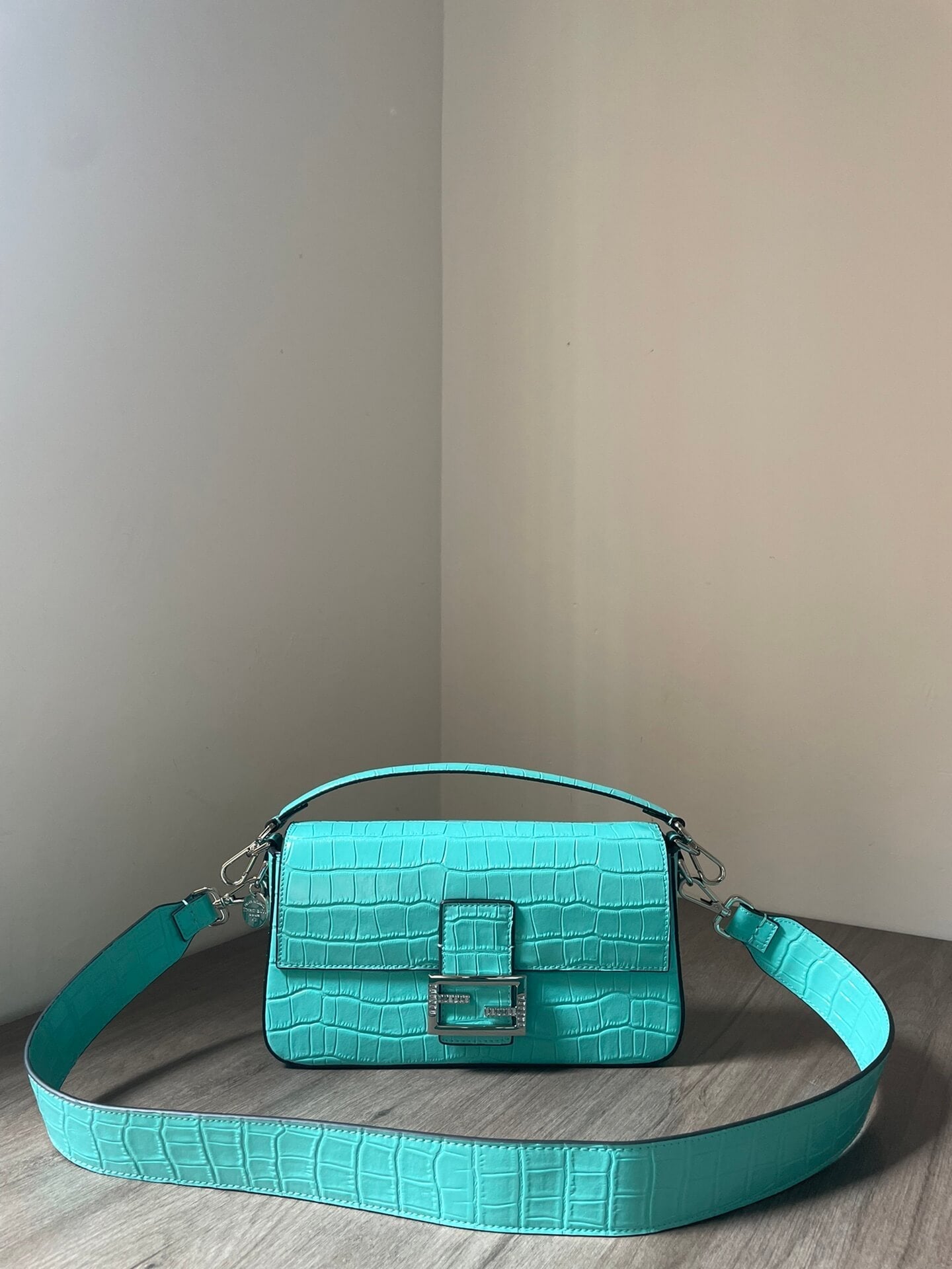 Fendi Baguette Continental Neon Bag