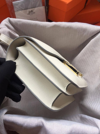 Hermes Constance White Bag