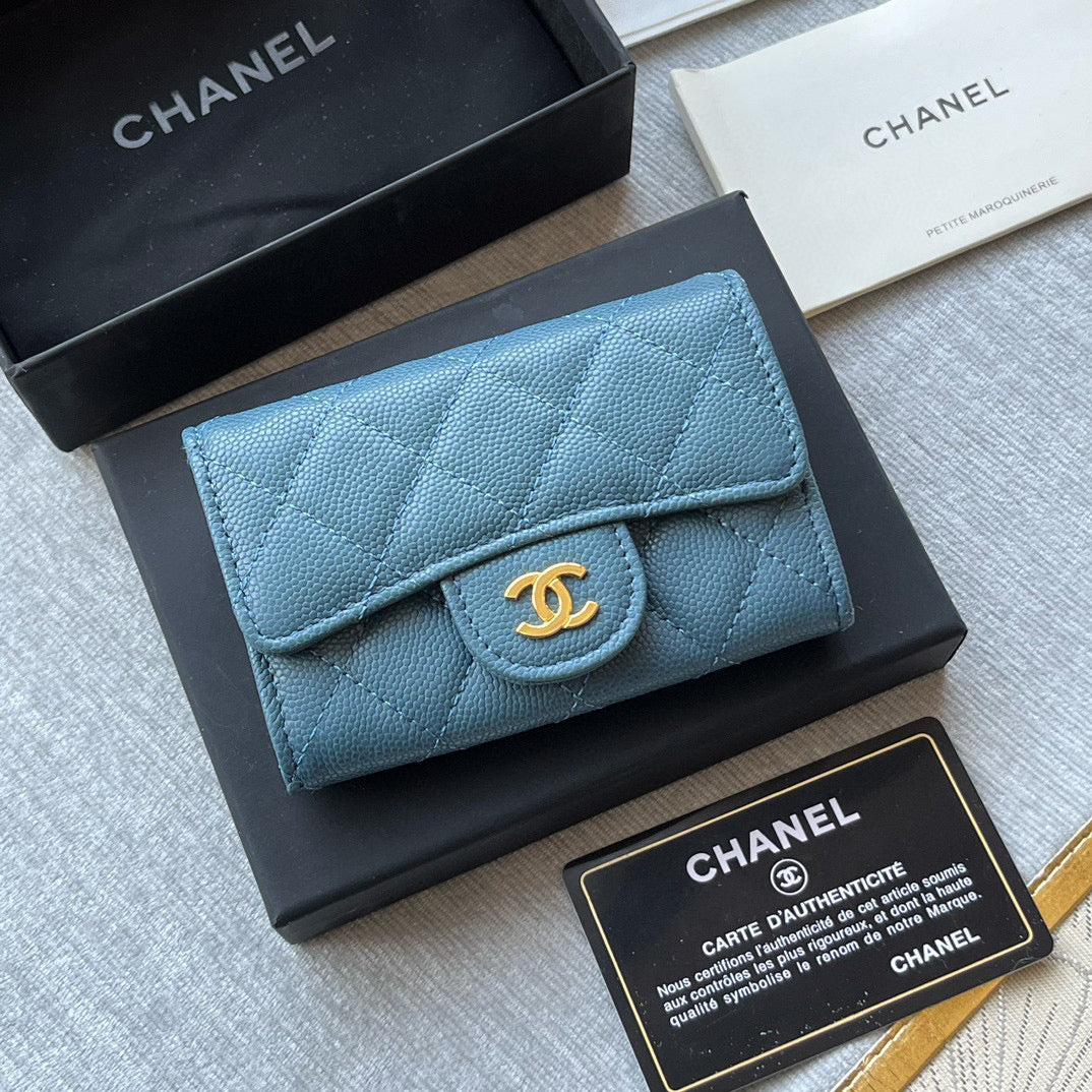 CHANEL Caviar Card Holder Wallet