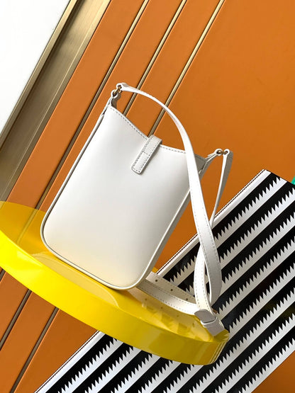 YSL Le 5 À 7 Mini White Bag