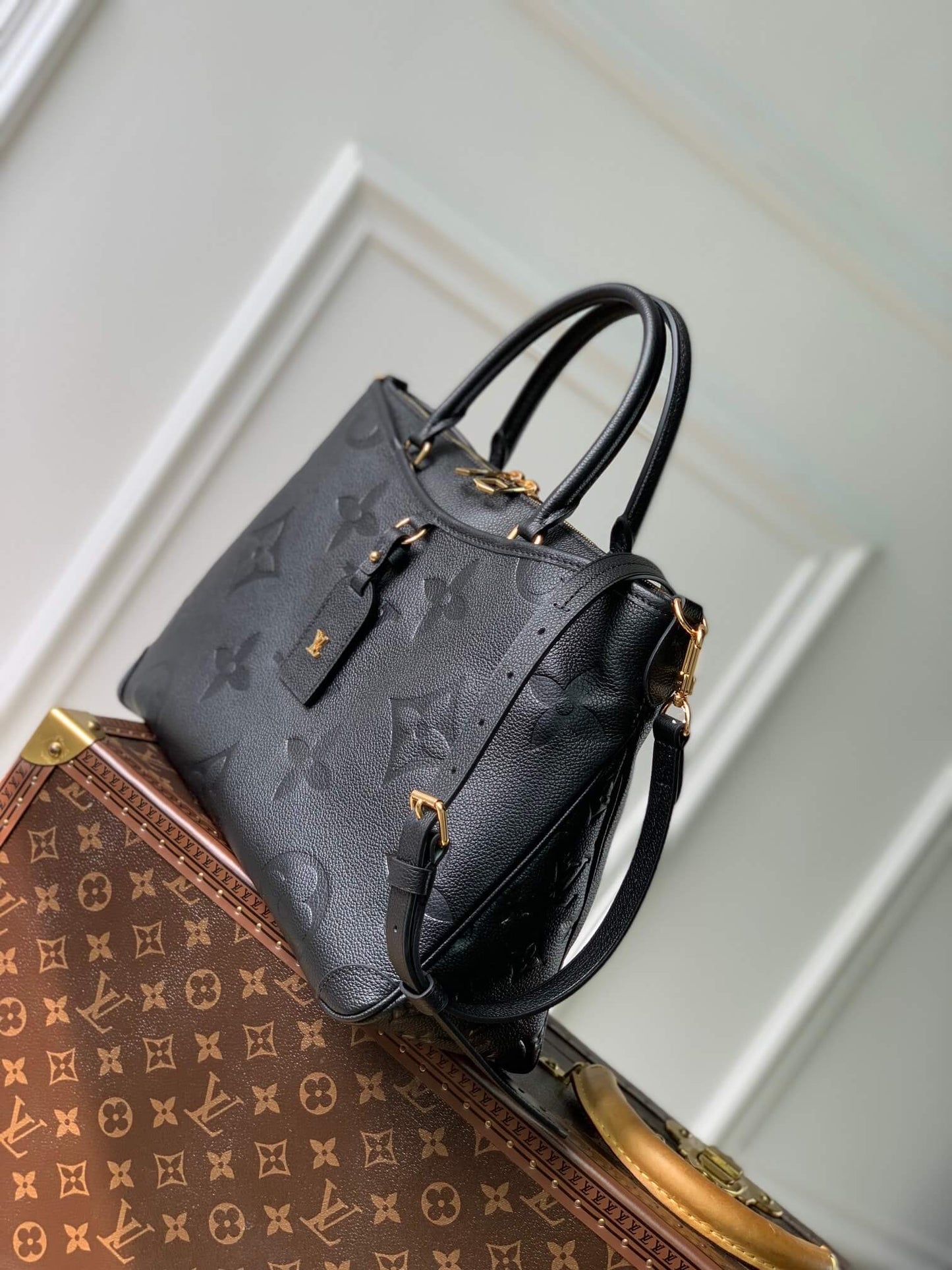 LV Trianon Bag In Monogram Empreinte Leather