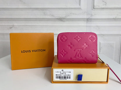LV Zipper Compact Purse Wallets