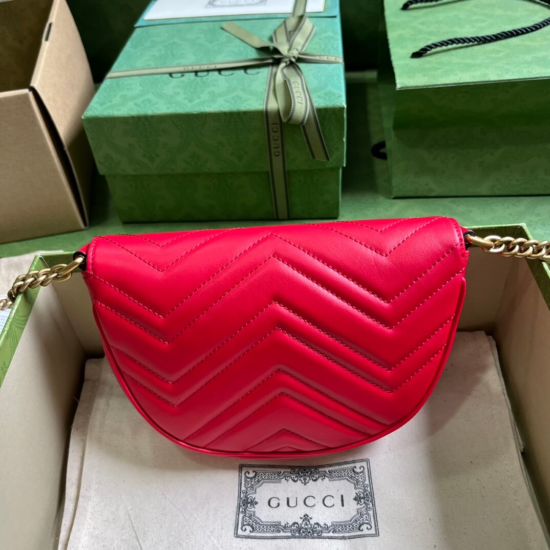 Gucci Mini GG Marmont Leather Shoulder Bag