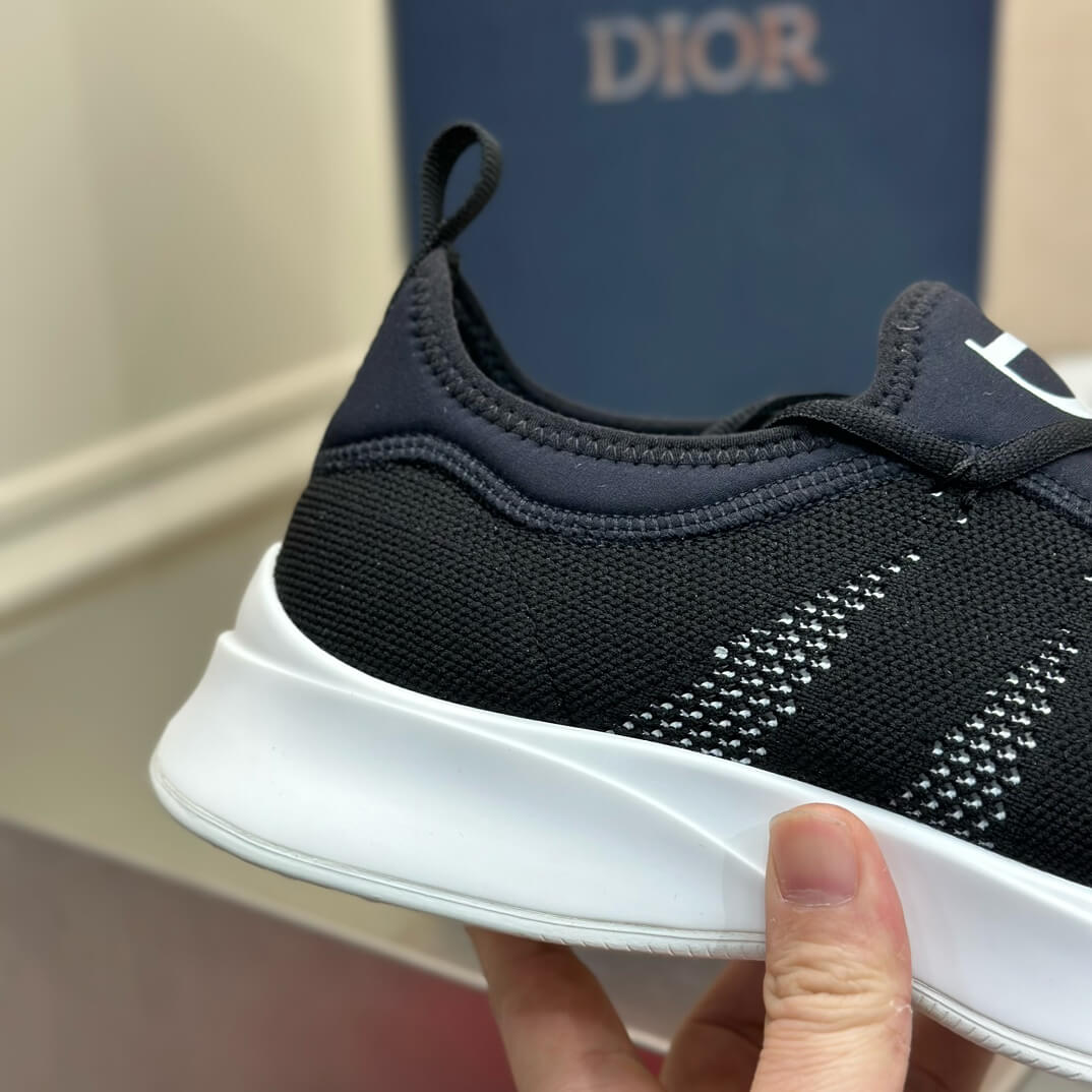 Men's Black B25 Neoprene & Mesh Low Top Sneakers
