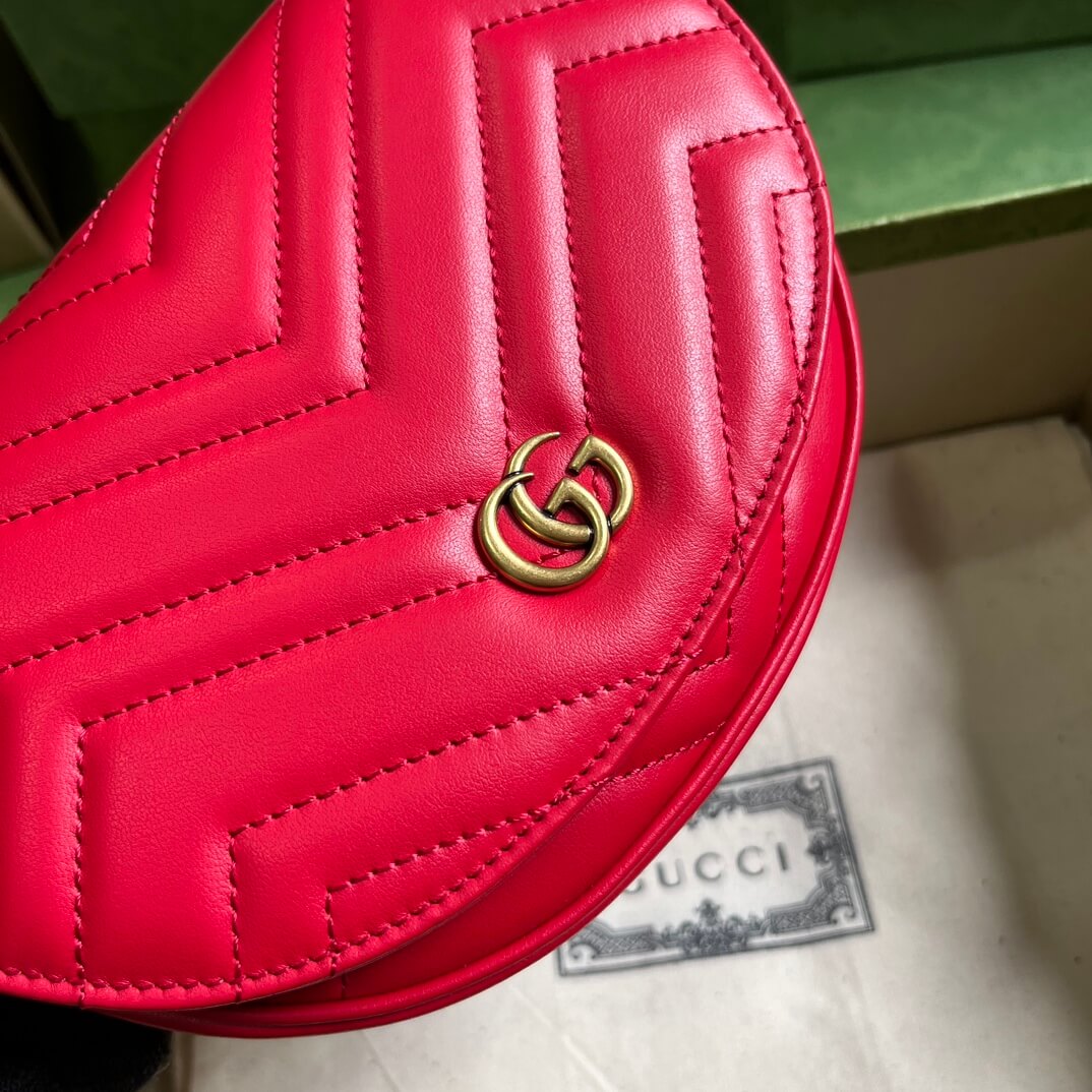 Gucci Mini GG Marmont Leather Shoulder Bag