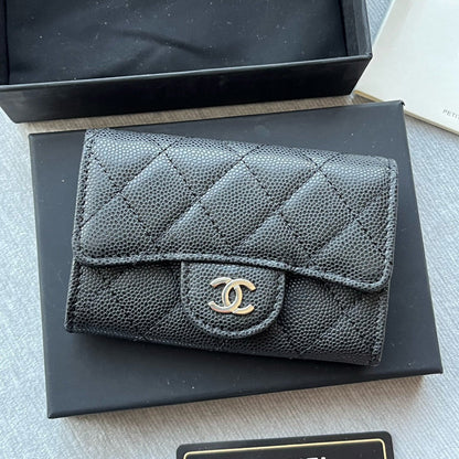 CHANEL Caviar Card Holder Wallet