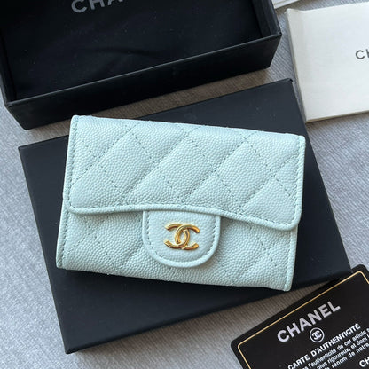 CHANEL Caviar Card Holder Wallet