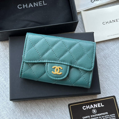 CHANEL Caviar Card Holder Wallet