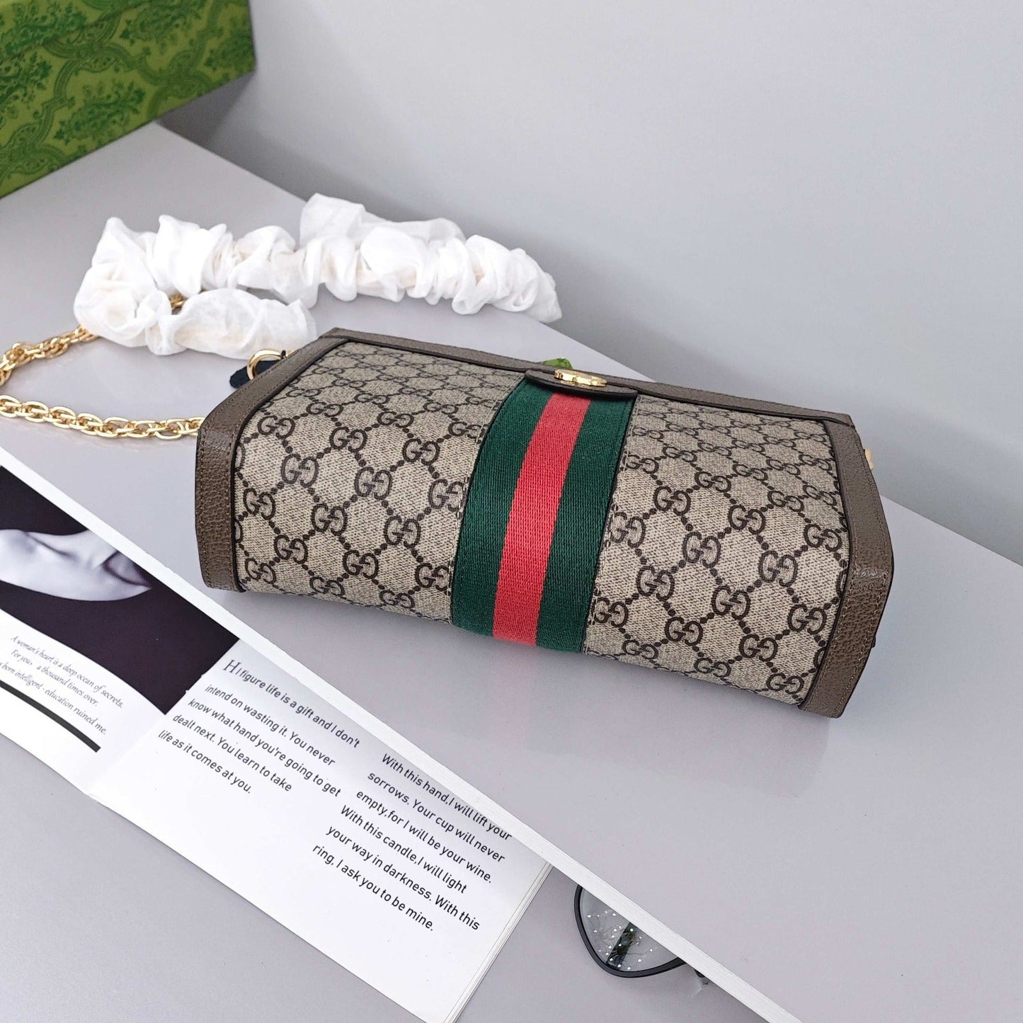 Gucci Ophidia Medium Shoulder Chain Bag