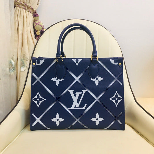 LV ONTHEGO Navy Blue Bag