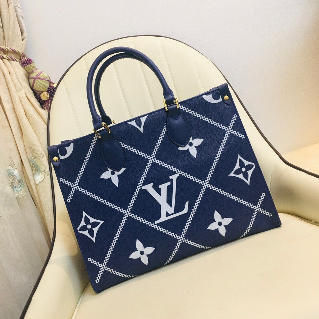 LV ONTHEGO Navy Blue Bag