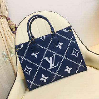 LV ONTHEGO Navy Blue Bag