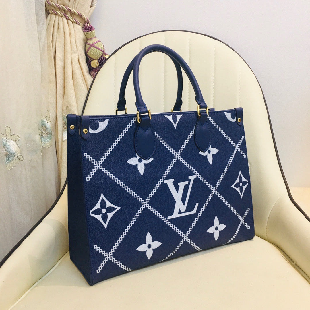 LV ONTHEGO Navy Blue Bag