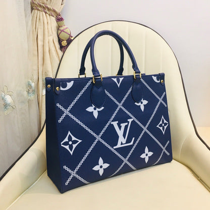 LV ONTHEGO Navy Blue Bag