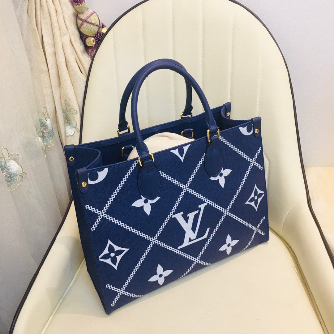 LV ONTHEGO Navy Blue Bag