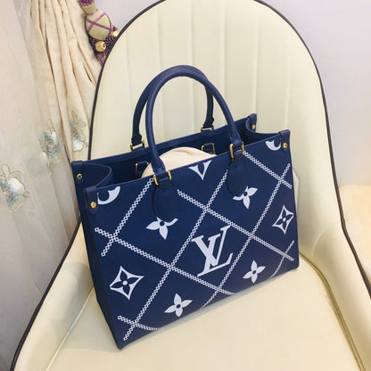 LV ONTHEGO Navy Blue Bag