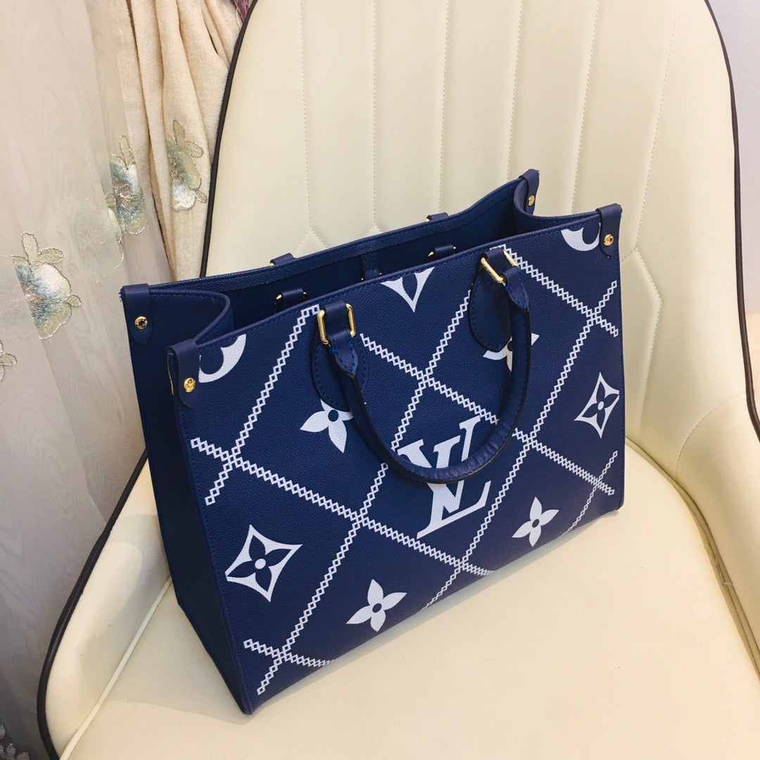 LV ONTHEGO Navy Blue Bag
