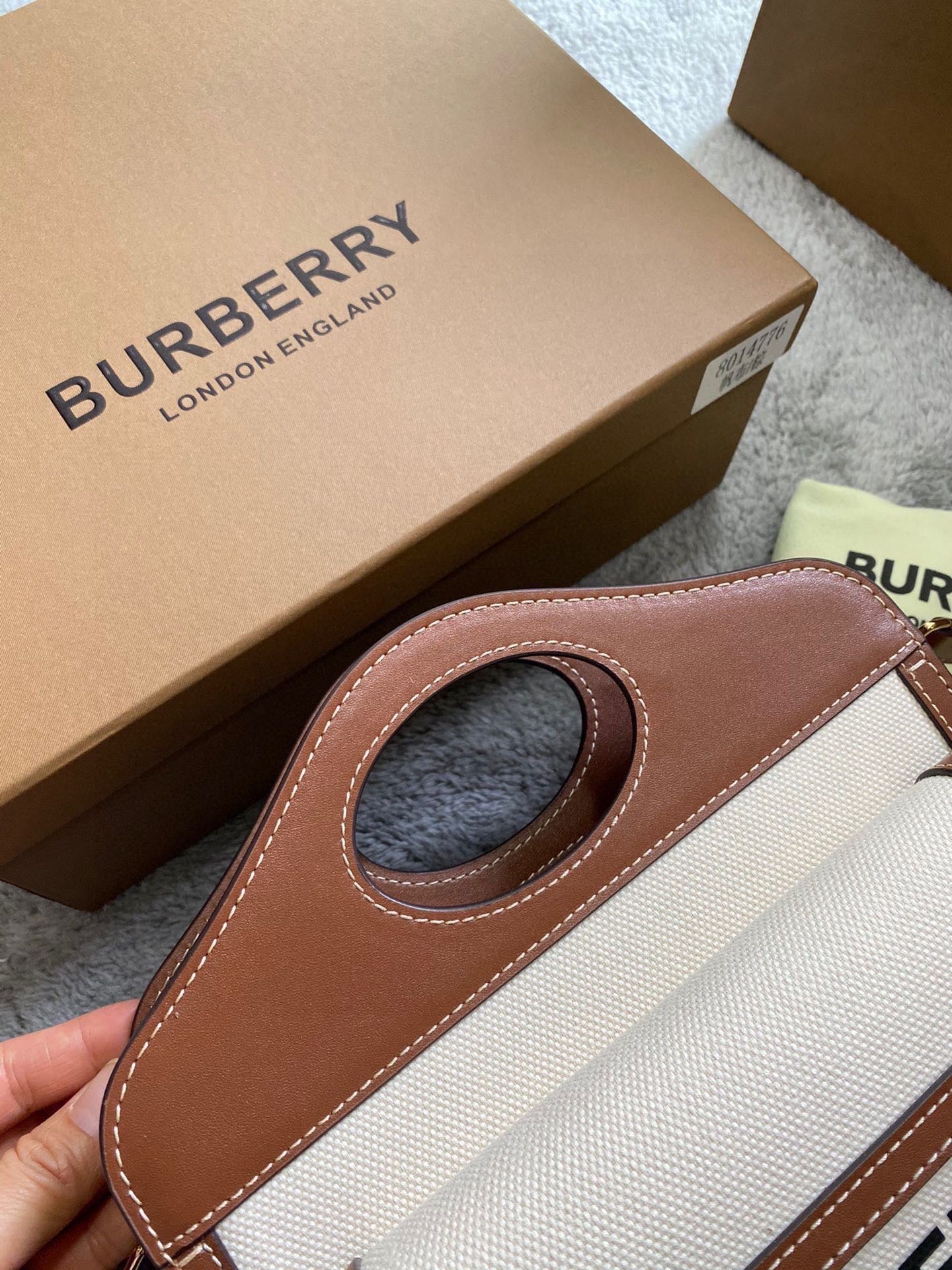Burberry Canvas and Leather Pocket Bag