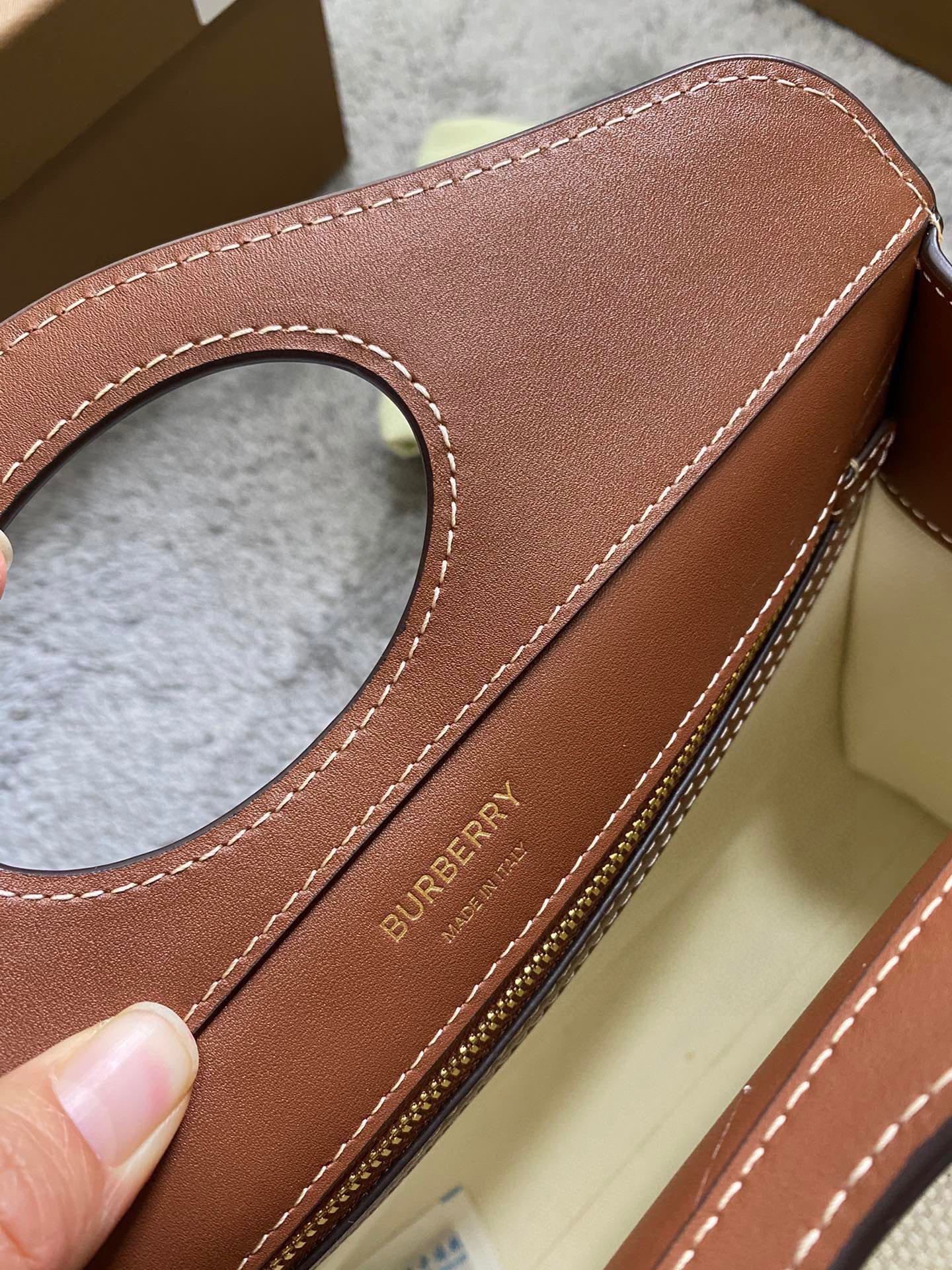 Burberry Canvas and Leather Pocket Bag