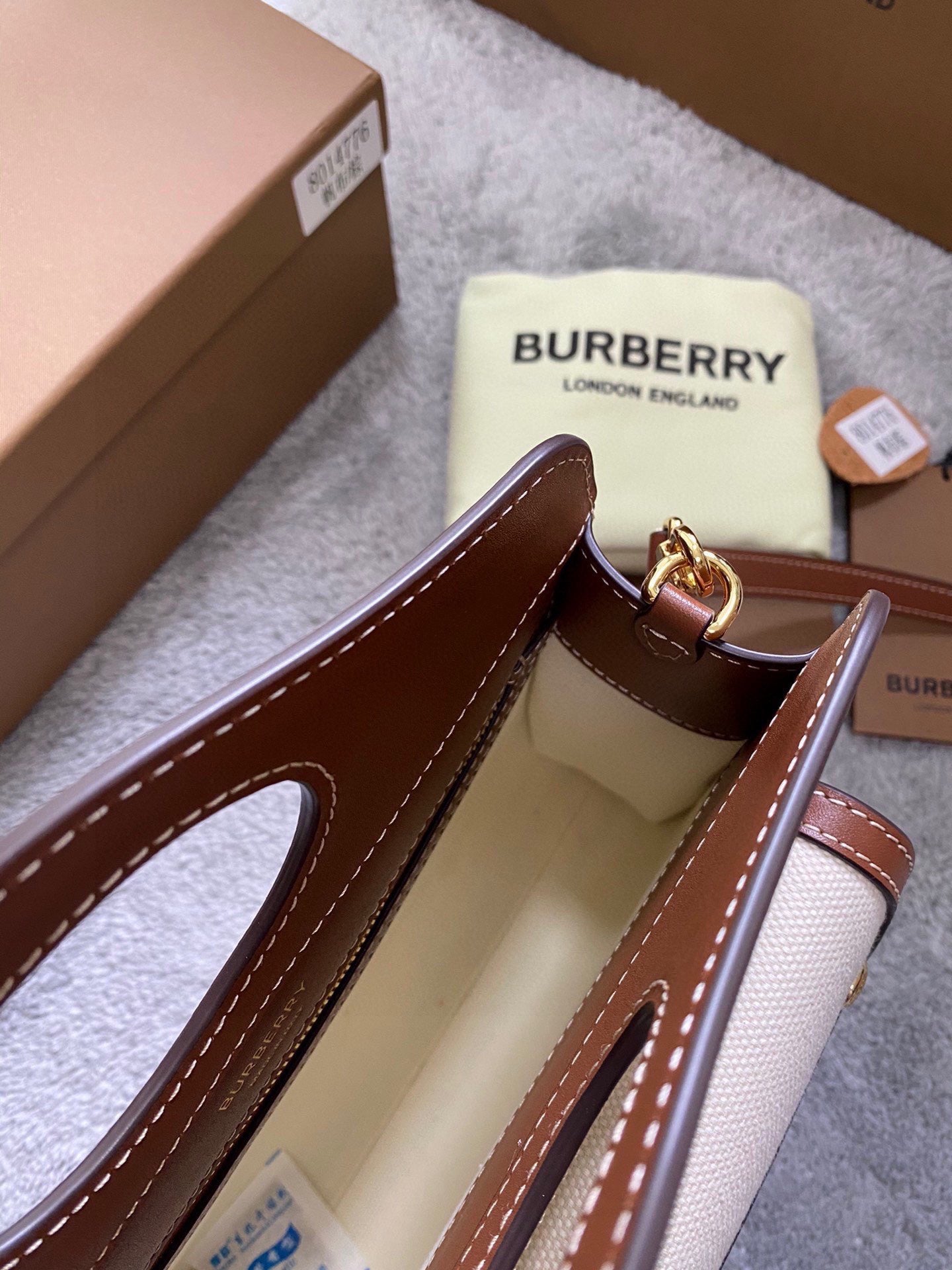 Burberry Canvas and Leather Pocket Bag