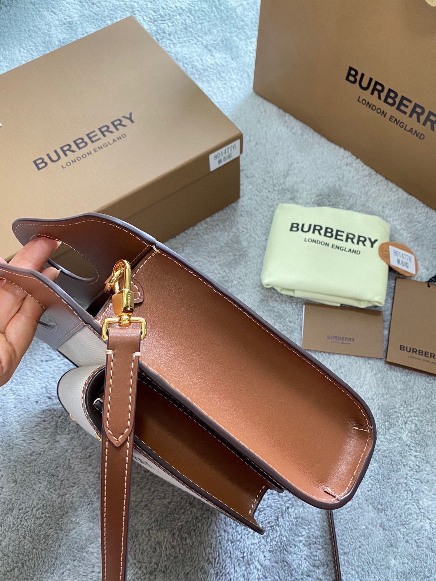 Burberry Canvas and Leather Pocket Bag