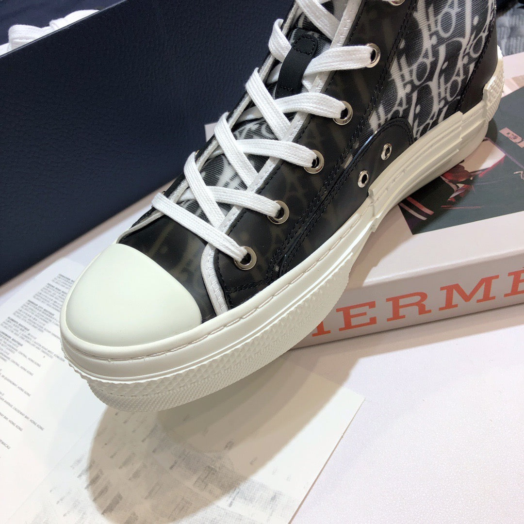 Dior High Top Sneakers White and Black