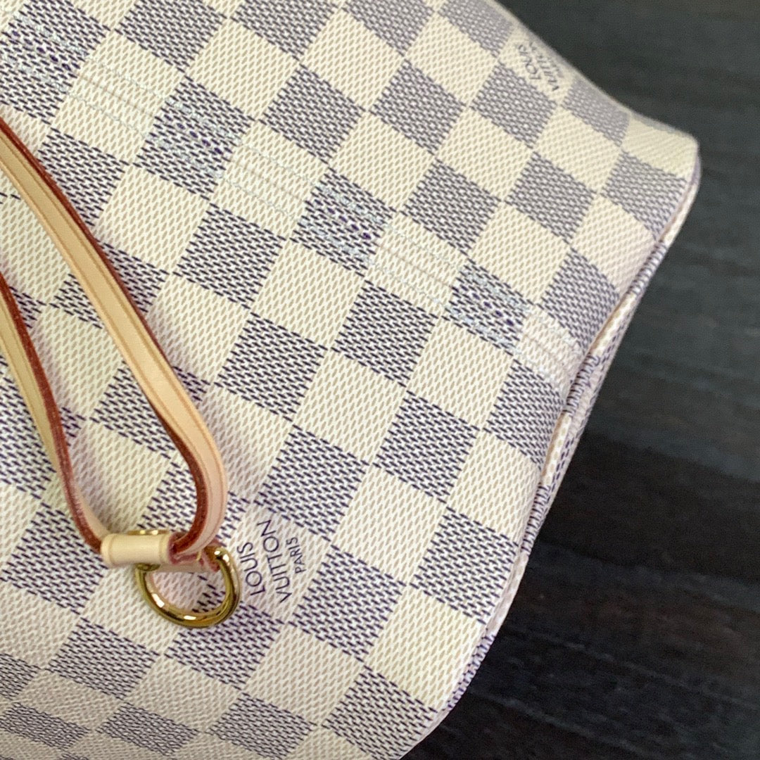 LV Neverfull Damier Azur Bag