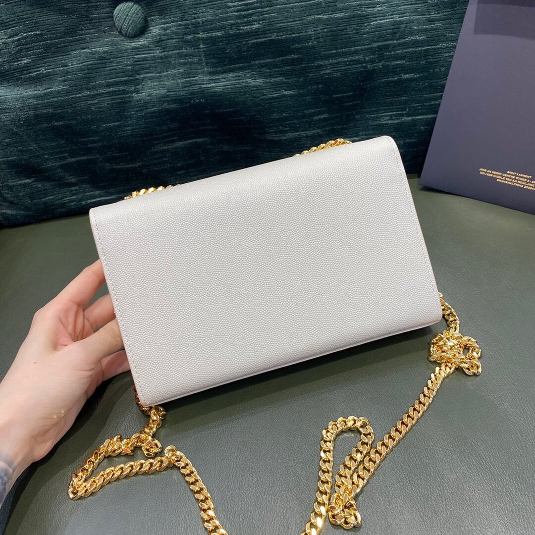 YSL Kate White Bag Gold Hardware