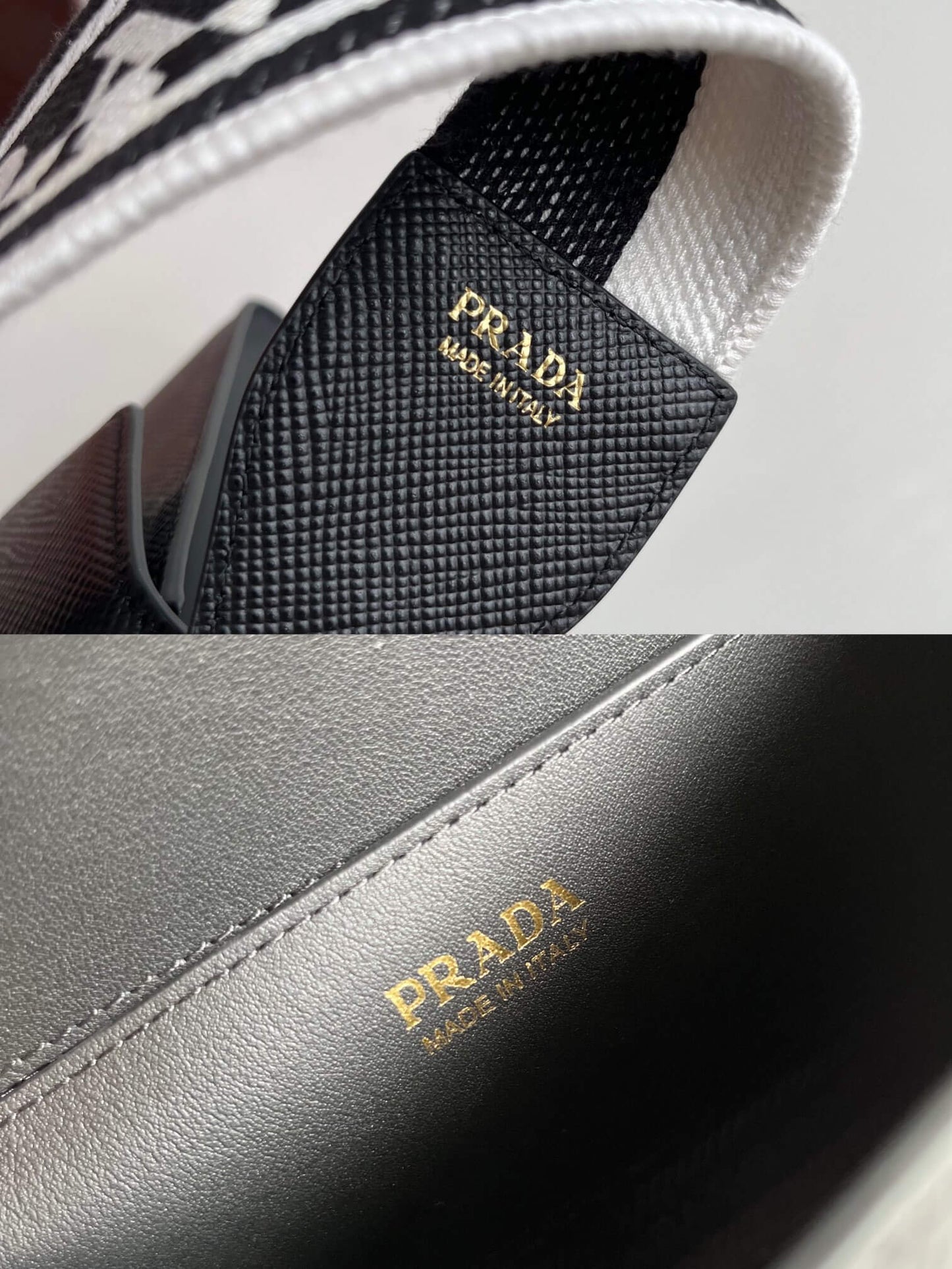Prada Lettering Logo Tote Bag in Black