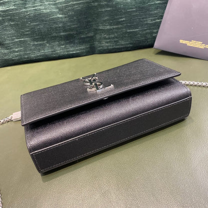 YSL Kate Black Bag Silver Hardware