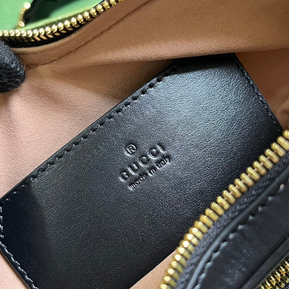 Gucci Interlocking G Mini Heart Shoulder Black Bag