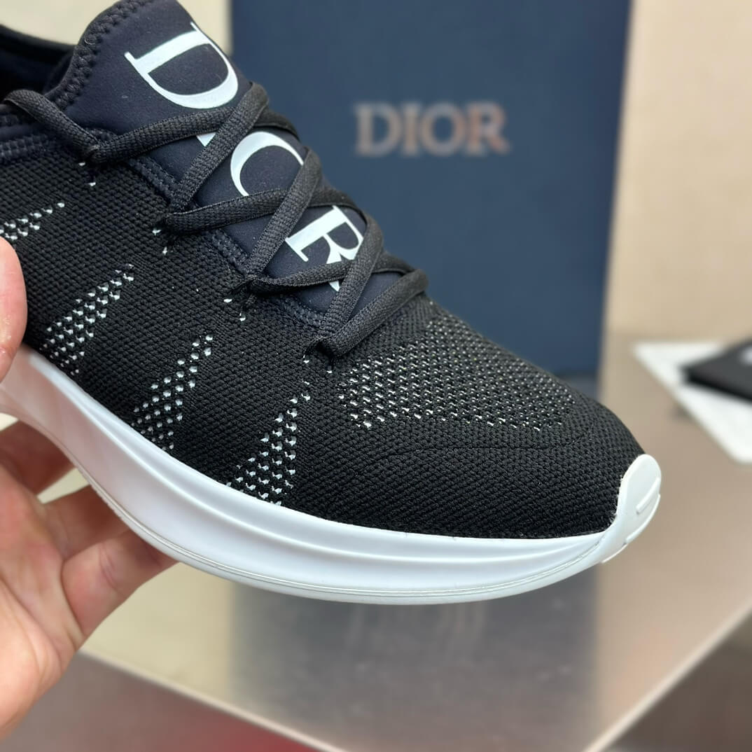 Men's Black B25 Neoprene & Mesh Low Top Sneakers