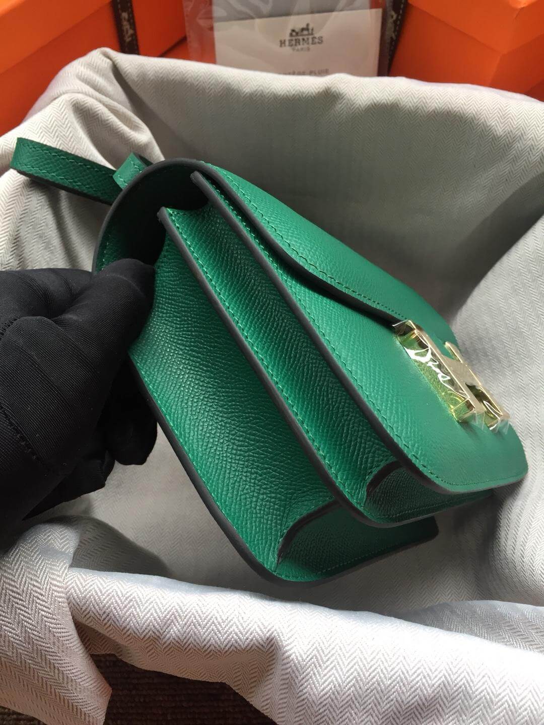 Hermes Constance Green Bag