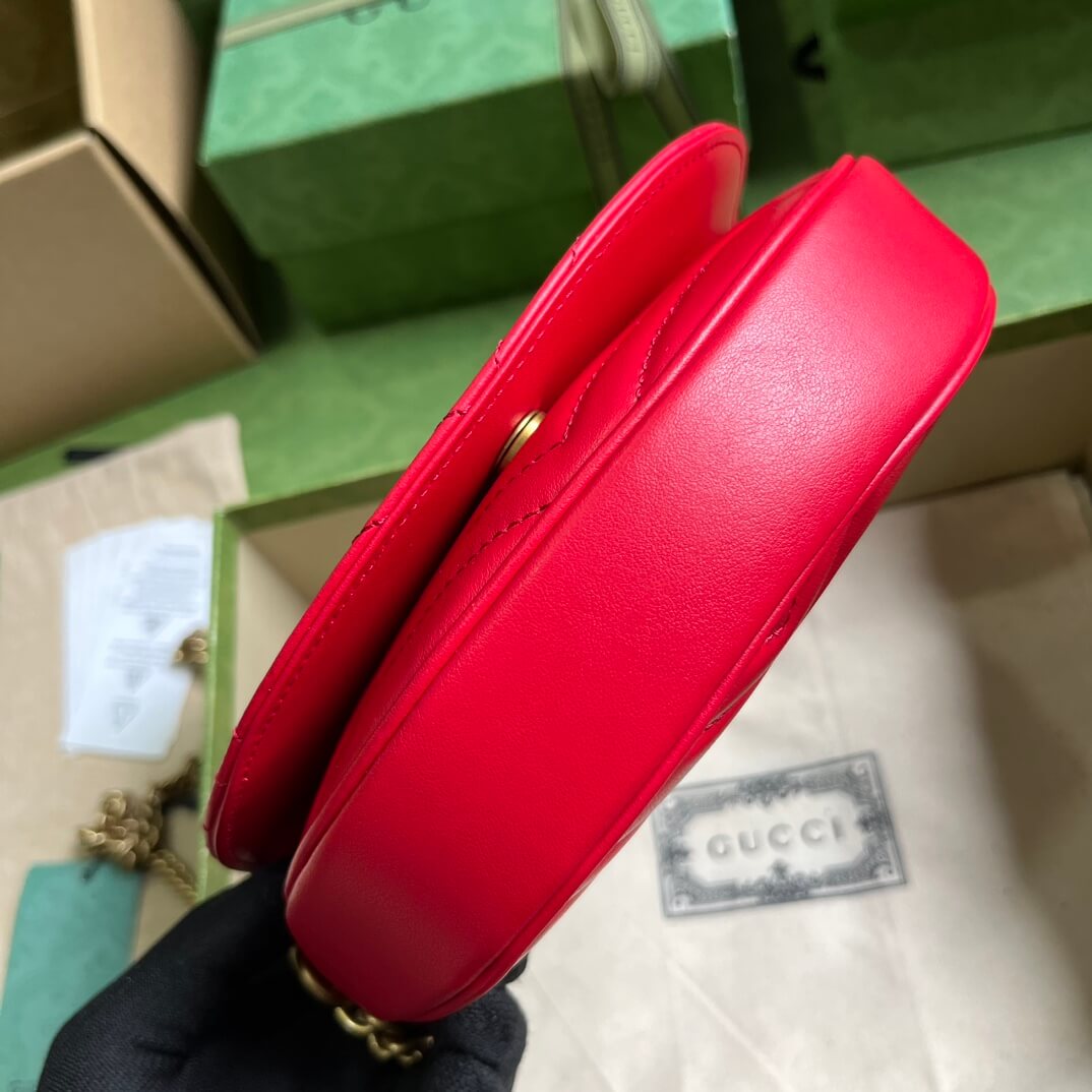 Gucci Mini GG Marmont Leather Shoulder Bag