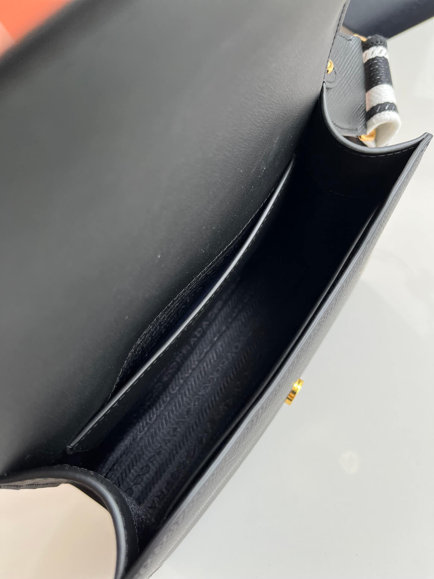 Prada Lettering Logo Tote Bag in Black