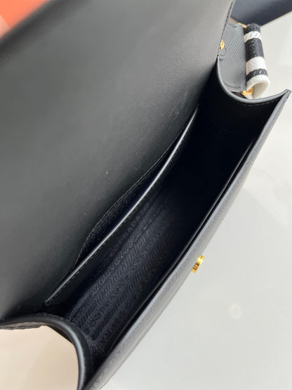 Prada Lettering Logo Tote Bag in Black