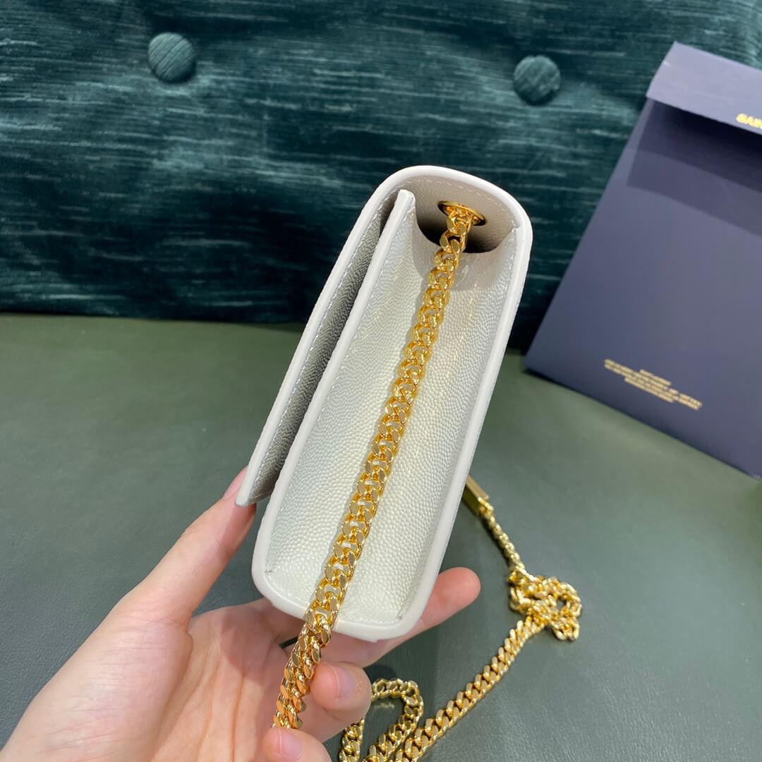 YSL Kate White Bag Gold Hardware
