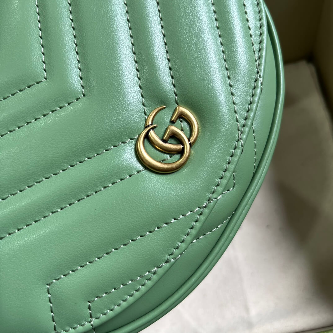 Gucci Mini GG Marmont Leather Shoulder Bag