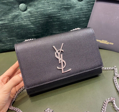 YSL Kate Black Bag Silver Hardware